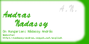 andras nadassy business card